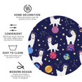 thumbnail image 3 of Naloa Lama in Space Leather Coasters for Drinks, Durable Drink Coasters 4 Set for Tabletop Protection, Luxurious Home Décor and Housewarming Gift ( {designName})Round Shape, 3 of 6