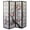 Black, variant on Roundhill Furniture Japanese 4-Panel Screen Room Divider in Plum Blossom