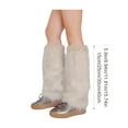 thumbnail image 6 of LShunze Faux Fur Fuzzy Leg Warmers Furry Boot Covers for Women, Warm Fuzzy Boot Cuff Boot Sleeves Leg Warmers for Party Costume, 6 of 8