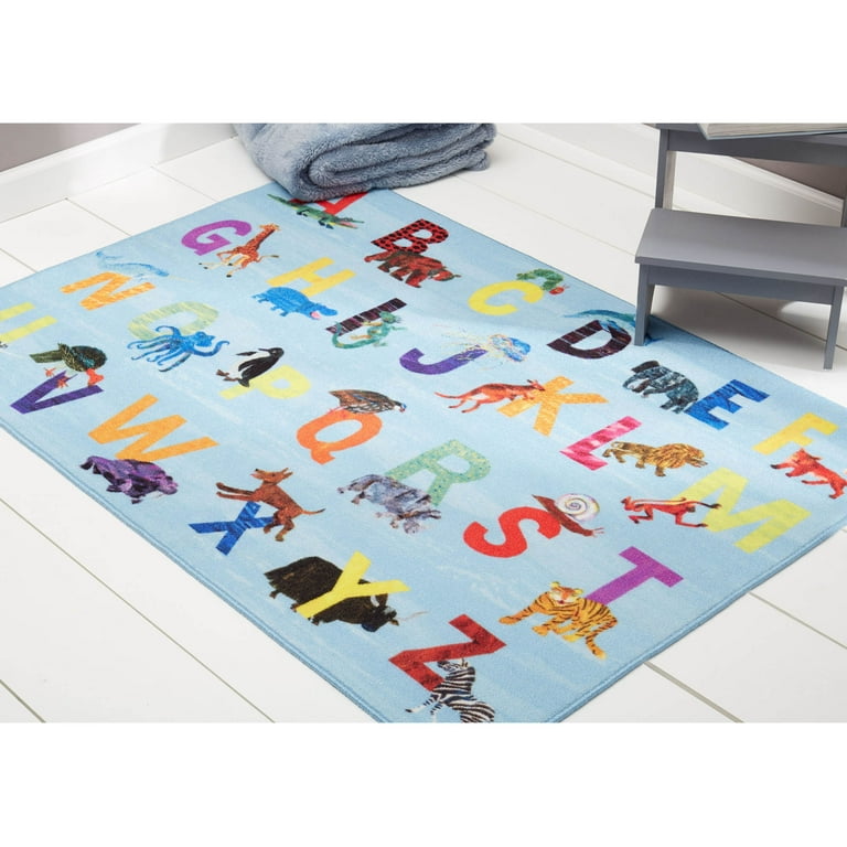 Eric Carle ABC Kids Rug, Pre-school Learning, Machine