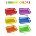 thumbnail image 3 of 6 Pack Colorful Classroom Paper Baskets  Organizing Desk Tray For A4 Papers Storage Plastic Bins Turn In Trays Teachers And Students Office Room (bright Color), 3 of 9
