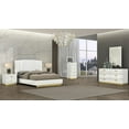 thumbnail image 1 of K-Living Tanner King Bedroom Set In White With Titanium Gold Metal Accent, 1 of 1