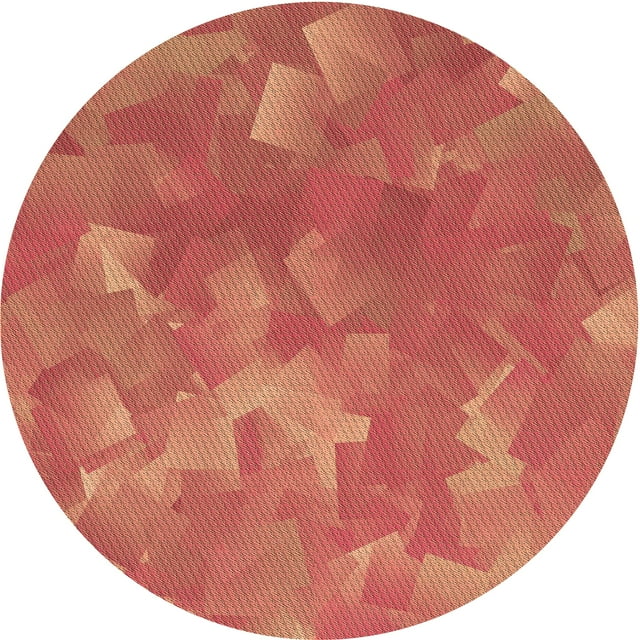 Ahgly Company Machine Washable Indoor Square Transitional Construction Cone Orange Area Rugs, 3' Square