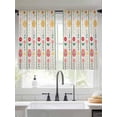thumbnail image 2 of Spring Easter Sheer Curtains 45 Inch Length 2 Panels Set Window Treatments, Green Pink Yellow Eggs Floral Botanical Rod Pocket Semi Curtains for Living Room/Bedroom/Kitchen Décor, 104"W x 45"L, 2 of 7