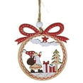 thumbnail image 3 of Ganz Holiday Laser Cut Wood Ornament - Two Ornaments 2.75 Inch, Wood - Santa Snowman Presents Mx189328, 3 of 3