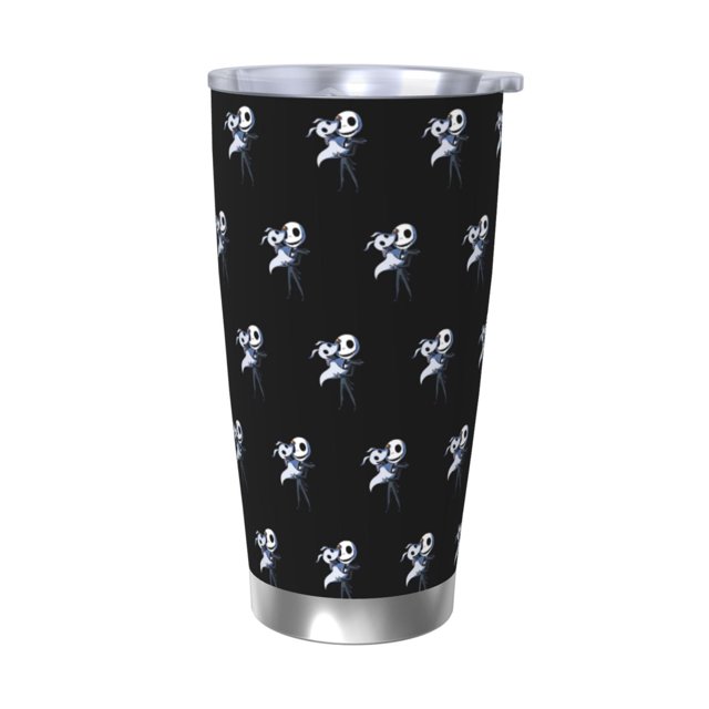 Vaso de 20 oz de Pesadilla antes de Navidad, taza de viaje de café con aislamiento al vacío de acero inoxidable, taza de café, taza de viaje con tapa, taza térmica para exteriores
