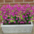thumbnail image 2 of Sinhoon 8Pcs Artificial Flowers Outdoor UV Resistant Fake Flowers ,Faux Plastic Flower Greenery Shrubs Plants for Indoor Outside Hanging Planter Home Garden Window Box Porch Spring Decoration(Magenta), 2 of 12