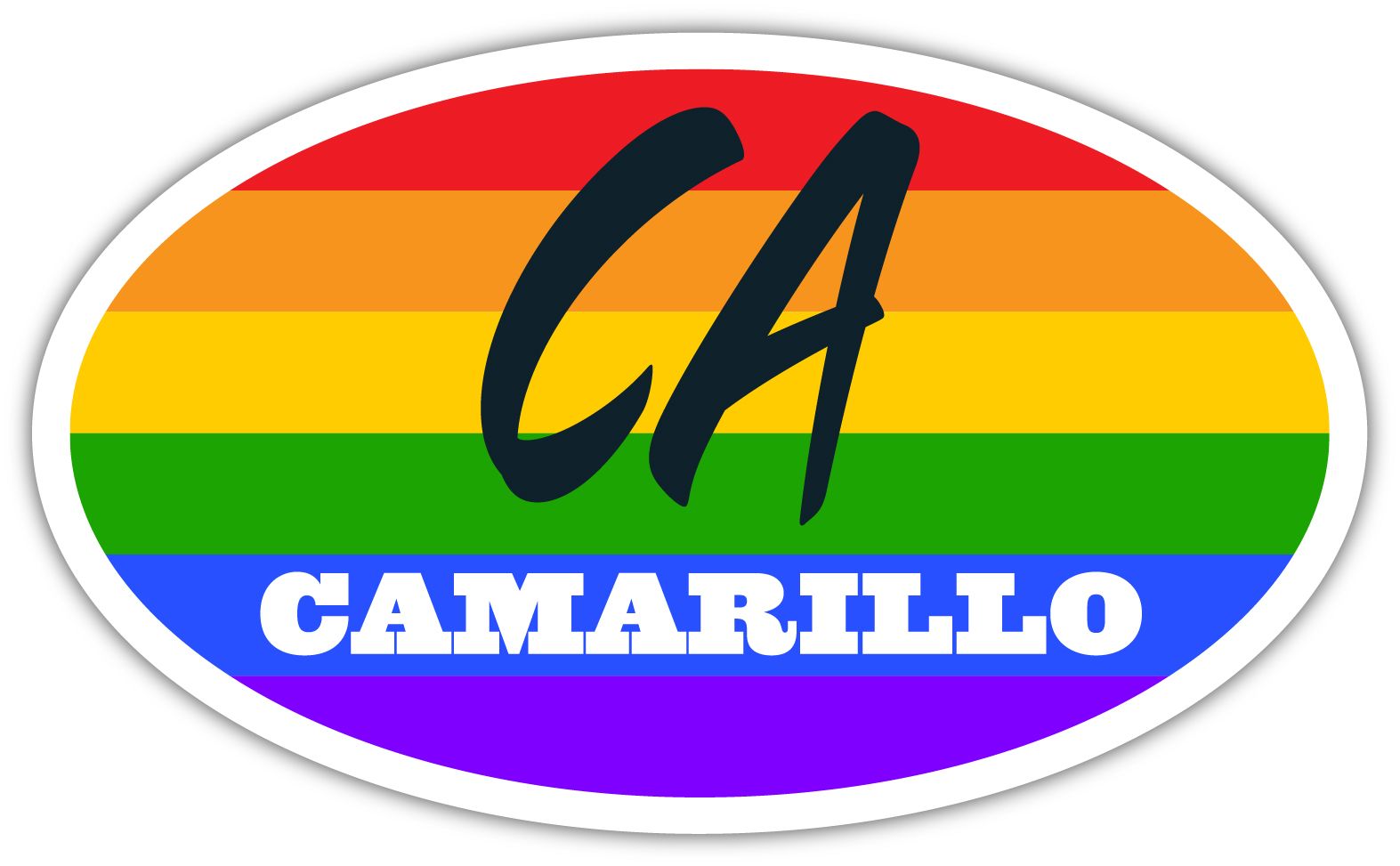 Camarillo CA California Ventura County Rainbow Pride Flag 6 Stripes