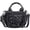 black, variant on Hfppkn Star Print Denim Crossbody Handbag Y2K Multi-Pocket Shoulder Purse for Daily Use 23x10x18cm Blue