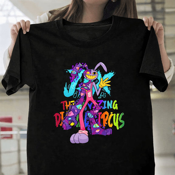 Jax The Amazing Digital Circus TADC Rabbit Fan Apparel Animation Unisex T-Shirt, up to size 3XL.