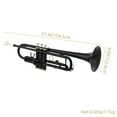 thumbnail image 2 of Winado Bb Trumpet Black Nickel Plating with Mouthpiece for Student, 2 of 12