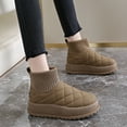 thumbnail image 4 of Zapatos de mujer moda informal, de felpa sólida, cálidos, botas de nieve, zapatillas para correr, botas vaqueras., 4 of 5