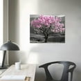 thumbnail image 3 of Nawypu Pink Tree Canvas Wall Art Cherry Blossom Tree Wall Art Black White Pink Room Decor Heart Blossom Canvas Wall Art Picture Print Cherry Blossom Wall Art Modern Art Living Room Wall Decor, 3 of 4