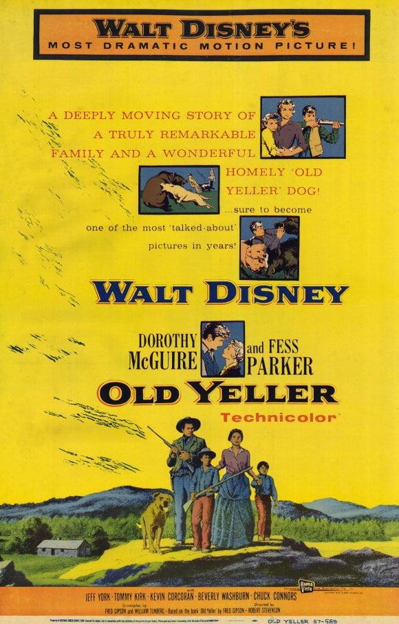 Old Yeller movie POSTER (Style A) (11" x 17") (1957)