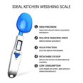 thumbnail image 5 of Digital Kitchen Scale with 3 Measuring Spoons Weighing and Dry Liquid Ingredient Milk Tea Flour Spices Medicine 1.1lb/500g (0.1g) Portable LCD Display, 5 of 5