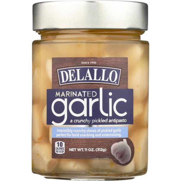 Delallo KHLV00332777 Marinated Garlic in Extra Virgin Olive Oil, 11 oz