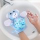 thumbnail image 3 of suministros de baño Paquete de 4 guantes de esponja de baño de tela de rizo de dibujos animados, guantes de toalla de marioneta de mano bonita para muñeca, guantes de baño Zhivalor WMZY-802, 3 of 4