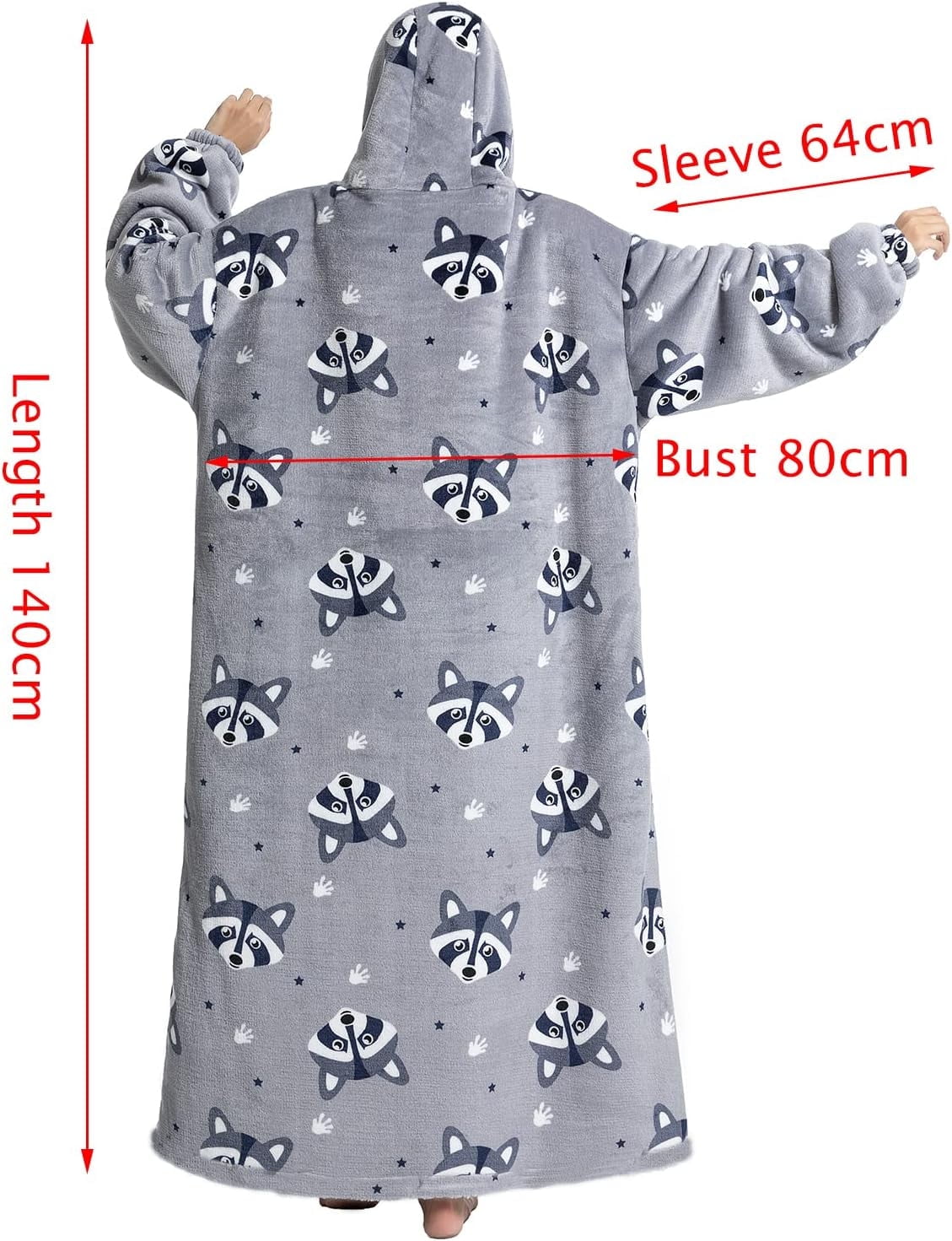Oversized Blanket Hoodie,Adult Snuggle Fleece Wearable Blanket Fluffy Giant Hooded Sweatshirt