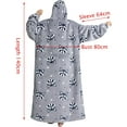 thumbnail image 3 of Oversized Blanket Hoodie,Adult Snuggle Fleece Wearable Blanket Fluffy Giant Hooded Sweatshirt, 3 of 7
