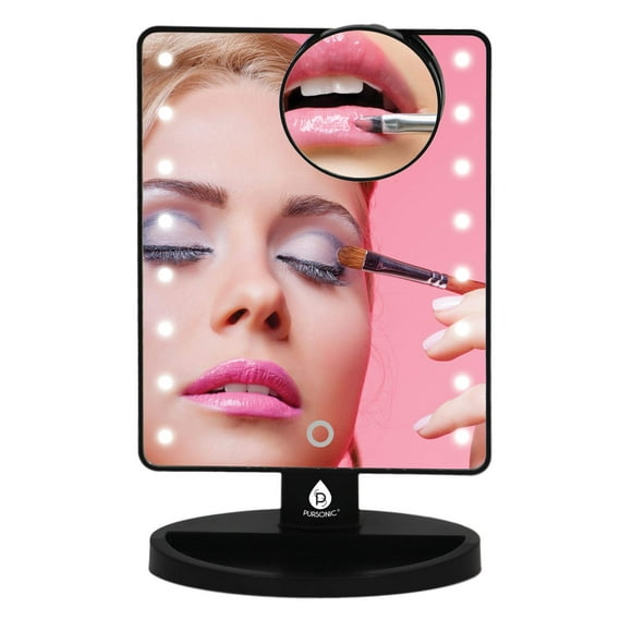 Miroir de Vanité Éclairé par LED/miroir de Maquillage Lumineux Naturel avec Miroir Détachable 5X