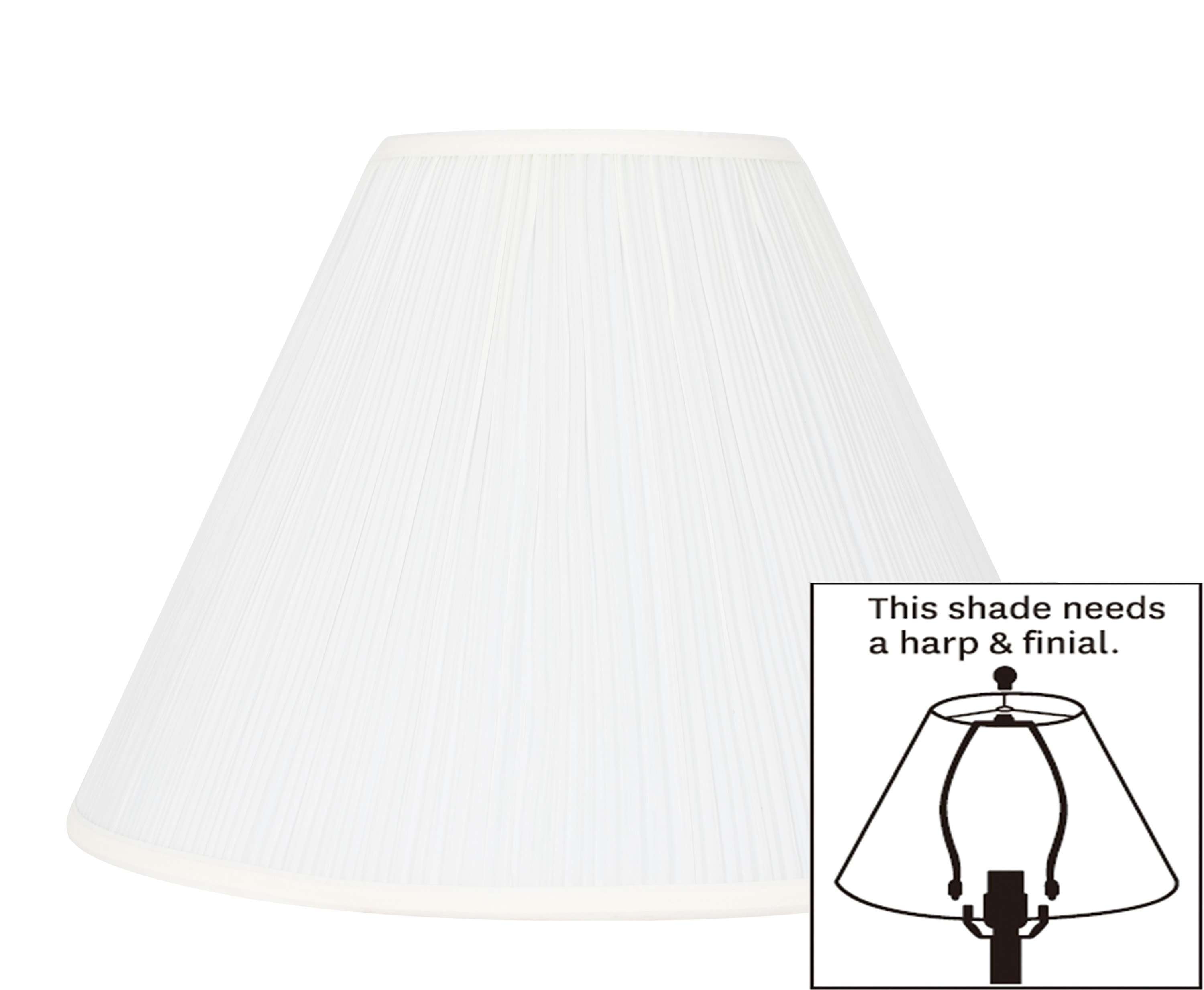 Mainstays 7x18x13" Empire Off-White Pleated Lamp Shade