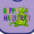 thumbnail image 4 of Inktastic Happy Mardi Gras Cute Alligator with Beads Boys or Girls Baby Bib, 4 of 4