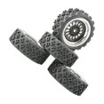 thumbnail image 4 of ZheElen RC Wheels Tires 12mm Wheel Hubs Rubber Stability And Grip For Reliable Performance 1/10 RC Car Crawler Tires Wheels Rims black sliver, 4 of 6
