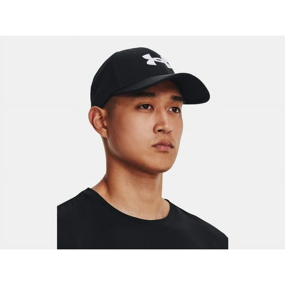 Men's Under Armour Blitzing Stretch-Fit Hat Color: Black White Size: S/M