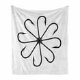 thumbnail image 1 of Fishing Soft Flannel Fleece Throw Blanket, Flower Shaped Artisan Steel Multi Hook Gaff in Row New Needle Device Print, Cozy Plush for Indoor and Outdoor Use, 50" x 60", White and Black, by Ambesonne, 1 of 6