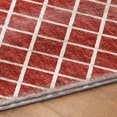 thumbnail image 5 of Addison Rugs Dream Shag Premium Machine Washable Transitional Lattice Red Rectangle Rug, 3' x 5', 5 of 8