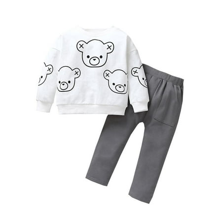 

Baby Toddler Boys Winter Sweatshirt with Pants Outfit Set