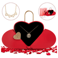 thumbnail image 3 of Collar Dama Corazón Y Trébol Mujer 18k Oro De Caja De Regalo Belug,  Rojo, 3 of 5
