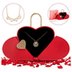 thumbnail image 3 of Collar Dama Corazón Y Trébol Mujer 18k Oro De Caja De Regalo Belug,  Rojo, 3 of 5