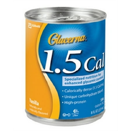 Case Supplement - Glucerna 1.5 Cal Vanilla Formula, 8 Ounce Can, 250ml, Abbott 53534 - Case of 24