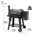 thumbnail image 2 of Oakford 715 Wood Pellet Grill with 715 SQ In Cooking Area, Steel Wire Grates, I-Site View Indicator, Heavy Duty Pellet Smoker Grill with Bluetooth Connectivity - 910-0508, 2 of 12