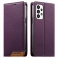 thumbnail image 1 of Funda Tipo Cartera de Cuero Sintético para Samsung Galaxy A73 5G Bloqueo RFID, con Ranuras para Tarjetas y Bolsillo para Efectivo, Cierre Magnético Fuerte Morado, 1 of 6