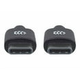 thumbnail image 5 of Manhattan USB-C to USB-C Cable, 50cm, Male to Male, Black, 480 Mbps (USB 2.0), Hi-Speed USB, Lifetime Warranty, Polybag - USB cable - 24 pin USB-C (M) to 24 pin USB-C (M) - USB 2.0 - 3 A - 1.6 ft - molded - black, 5 of 5