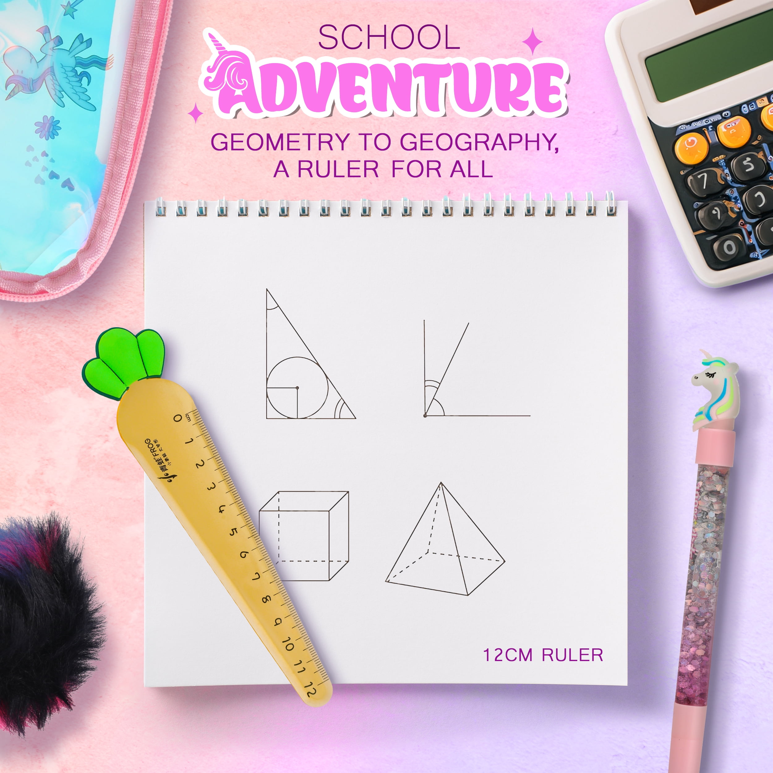 Unicorn Pencil Case With Supplies