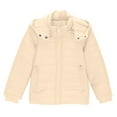 thumbnail image 4 of IVEYRTF Childrens Hooded Winter Coat Warm Thick Padded Jacket Boys Girls Lightweight Windproof Outdoor Sportswear for Daily Wear School Activities Holiday Party Vacation(Beige,3-4 Years), 4 of 9