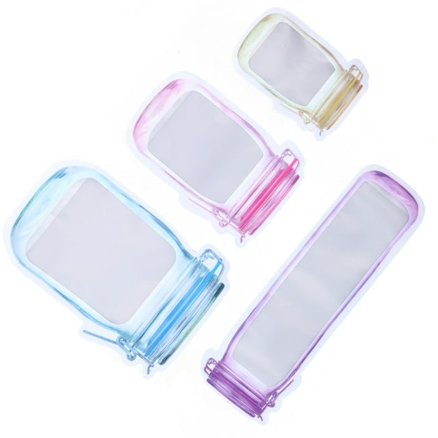 Portable Snack Packaging Bag, Reusable Food Storage Bags 40Pcs Zipper Design PE Composite Material Large Capacity For Travelling For Home