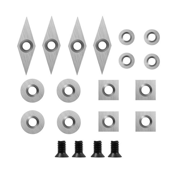 20pcs/Set Tungsten Carbide Cutters Inserts Set For Planing Machines Wood Lathe Turning Tools Power Tool Replacement Parts