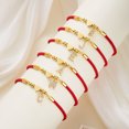 thumbnail image 2 of SKQIT Initial Bracelets for Women Men Initial A-Z Heart Letter Charm Bracelets Handmade Adjustable Rope Bracelets for Teen Girls Boy Mom Birthday Gifts, 2 of 6
