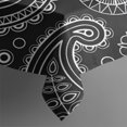 thumbnail image 3 of Black Paisley Pattern Rectangle Tablecloth 60"x120",Waterproof Polyester Rectangle Table Cloth, Wipeable Spillproof Polyester Tablecloth for Dining, Camping, Indoor and Outdoor, 3 of 6