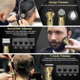 thumbnail image 4 of FVLOENG Hair Clipper for Men, 19 in 1 Electric Beard Trimmer, Home Travel Cordless Shaver Razor with LED Display for Hair, Facial, Nose Hair Cutting, Grooming Kit with Storage Bag, 4 of 10