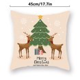 thumbnail image 3 of Advancent Funda de almohada de 2 piezas con estampado de elementos navideños, decoración de funda de almohada de poliéster lavable para sofá, funda de Kits de decoración para fiestas B-06708 Advancent HA007819-08, 3 of 6