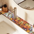thumbnail image 2 of Yayeee Faucet Mat for Kitchen Sink 14.7" Diatomite Long Splash Guard Pad, Purple Floral Tomatoes, 2 Pack, 2 of 7