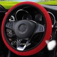thumbnail image 6 of PWFE Universal 38cm Car Auto Steering Wheel Cover Elastic Ice Silk Summer Cool Non-Slip Auto Accessories(Grey), 6 of 10