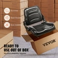 thumbnail image 6 of VEVOR Universal Forklift Seat, Fold Down Tractor Seat with Adjustable Angle Back and Micro Switch, 6.3-13.4 inch Extended Slot Comfortable Forklift Seat for Tractor Loader Excavator, 6 of 9