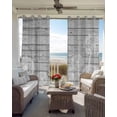 thumbnail image 3 of White Dandelion Blackout Curtains 45 Inches Long, Kitchen Black Out Window Treatments, Spring Flowers Plants Vintage Gray Wood Thermal Insulated Lined Drapes for Small Window with Grommet 42"x45", 3 of 8