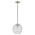 thumbnail image 3 of 41326-91 Livex Lighting Geometric Shade - One Light Mini Pendant in Industrial Style - 8 Inches wide by 13 Inches high-Brushed Nickel Finish, 3 of 10